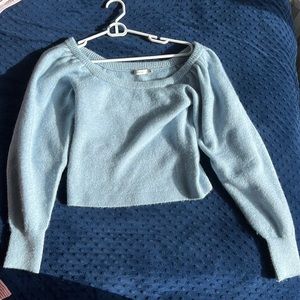 Powder blue off the shoulder sweater XS